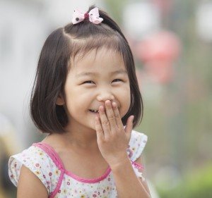 Chinese kid laughing