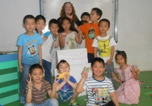 Kelly with students-350
